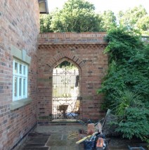 Double Tudor Arched Gate Entrance